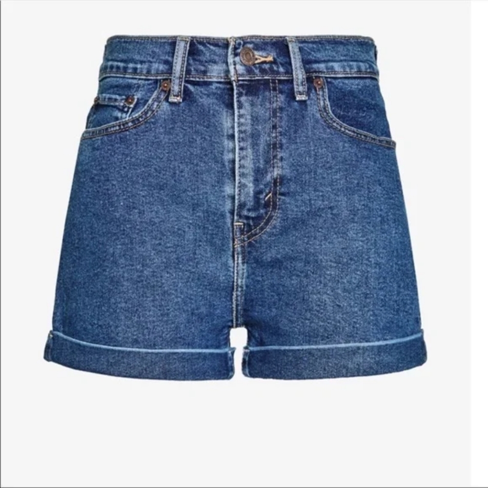 Levi's A Line Mom Shorts in Babe Brigade Blue High Rise